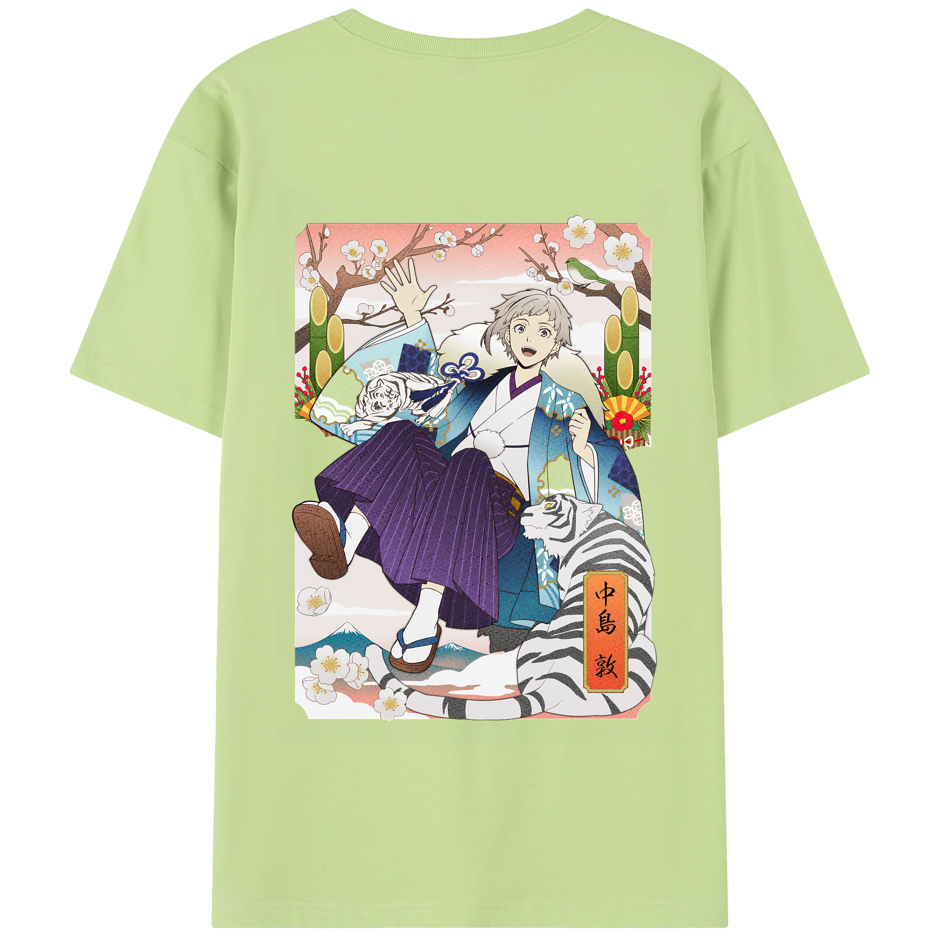 （画像用） 文豪ストレイドッグス Bungo Stray Dogs 綿100％半袖Tシャツ（背面プリント）